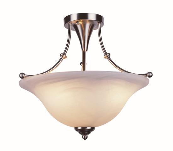 Perkins 3 Light Armed Semi Flush Indoor Ceiling Light with Glass